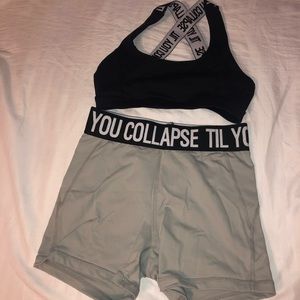 Tilyoucollapse shorts/sports bra